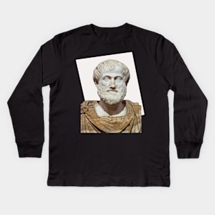 Aristotle Portrait With Rectangle Kids Long Sleeve T-Shirt